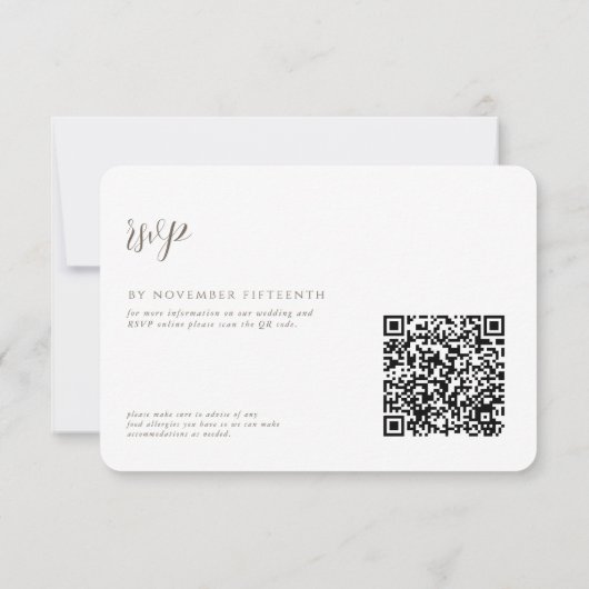 Vintage Monogram | QR Code Wedding RSVP (Rückseite)