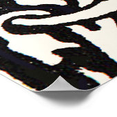 Vintage Monogram T Art Nouveau Letter Poster (Ecke)