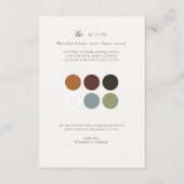 Vintage Monogram | Wedding Guest Details Begleitkarte (Rückseite)