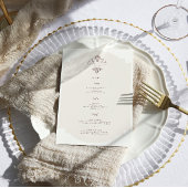 Vintage Monogram | Wedding Menu Menükarte