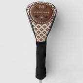 Vintage-Monogramm Anfangsbuchstabe Name Golf Headcover (Vorderseite)