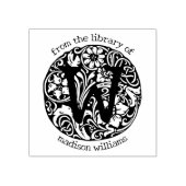 Vintage Monogramm-Blume aus der Bibliothek Gummistempel (Prägung)