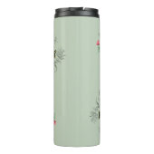 Vintage Monogramm-Butterfresser Farbe Grün Thermosbecher (Rückseite)