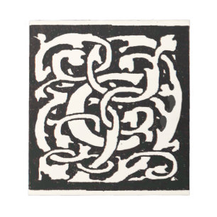 Vintage Monogramm C Art Nouveau Buchstabe Notizblock