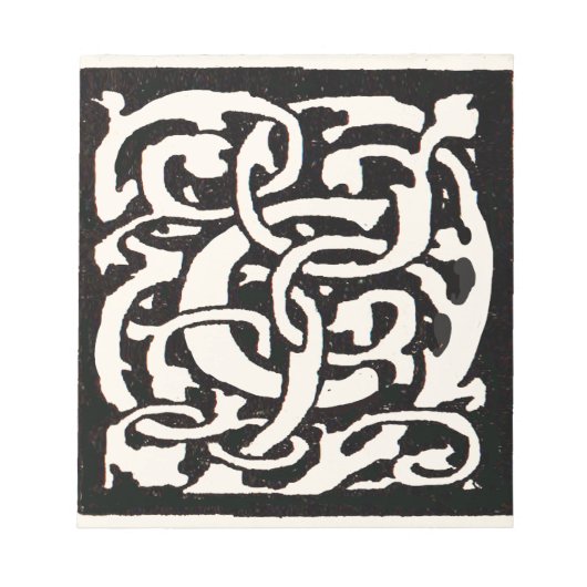 Vintage Monogramm C Art Nouveau Buchstabe Notizblock (Vorderseite)