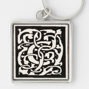 Vintage Monogramm C Art Nouveau Buchstabe Schlüsselanhänger