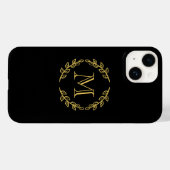 Vintage Monogramm Case-Mate iPhone Hülle (Rückseite (Horizontal))