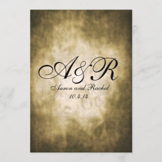 vintage Monogramm Einladung