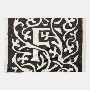 Vintage Monogramm F Art Nouveau Buchstabe Handtuch