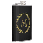 Vintage Monogramm Flachmann (Rechts)