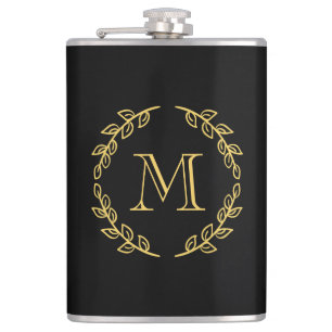 Vintage Monogramm Flachmann