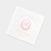 Vintage Monogramm | Floral Boho Wedding Servietten Mit Folie (Links)