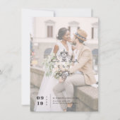 Vintage Monogramm | FOTO SAVE THE DATE (Vorderseite)