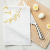 Vintage Monogramm Geschirrtuch (Viertel Falte)