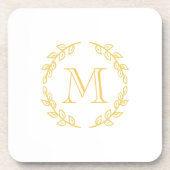 Vintage Monogramm Getränkeuntersetzer (Vorderseite)