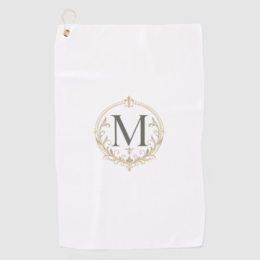 vintage Monogramm Golfhandtuch (Vorderseite)