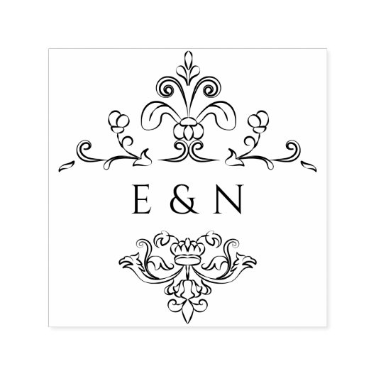 Vintage Monogramm | Hochzeitsmonogramm Permastempel (Design)