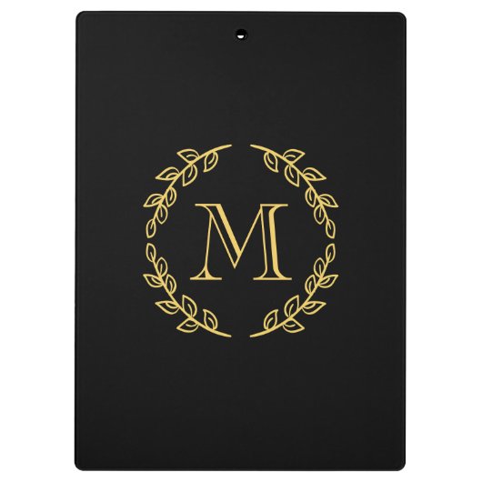 Vintage Monogramm Klemmbrett (Rückseite)