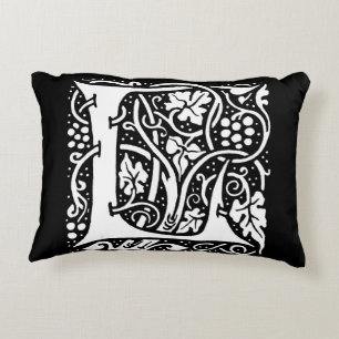 Vintage Monogramm L Art Nouveau Dekokissen