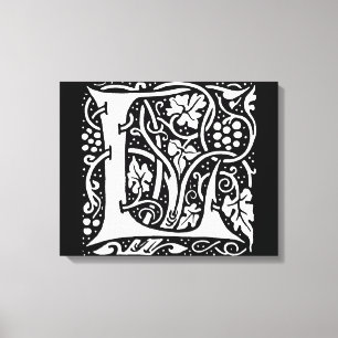 Vintage Monogramm L Art Nouveau Leinwanddruck