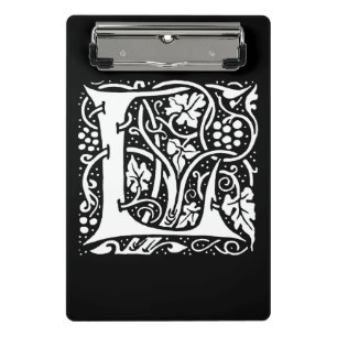 Vintage Monogramm L Art Nouveau Mini Klemmbrett