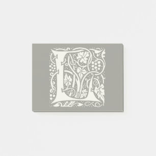 Vintage Monogramm L Art Nouveau Post-it Klebezettel