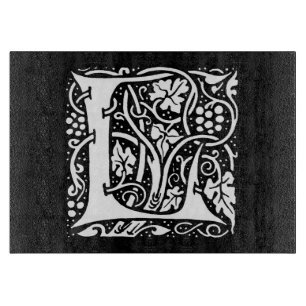 Vintage Monogramm L Art Nouveau Schneidebrett