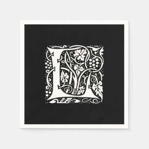 Vintage Monogramm L Art Nouveau  Serviette