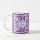Vintage Monogramm (Lila) Kaffeetasse (Links)