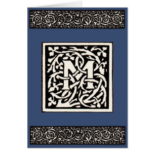 Vintage Monogramm M Art Nouveau Buchstabe