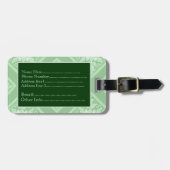 Vintage Monogramm (Minze grün) Gepäckanhänger (Vorderseite horizontal)