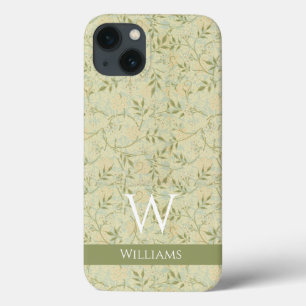 Vintage Monogramm Morris Jasmine Blumen & Blätter  Case-Mate iPhone Hülle
