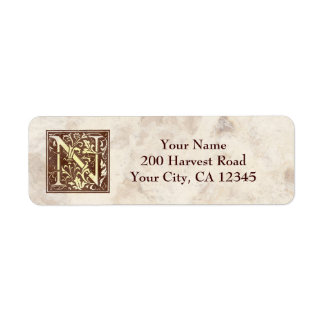 Vintage Monogramm N