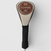 Vintage-Monogramm-Name- Logo Golf Headcover (Vorderseite)