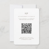 Vintage Monogramm | QR Code Wedding RSVP Karte (Rückseite)