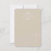 Vintage Monogramm | QR Code Wedding RSVP Karte (Vorderseite)