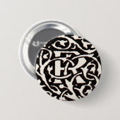 Vintage Monogramm R Art Nouveau Button (Vorne & Hinten)