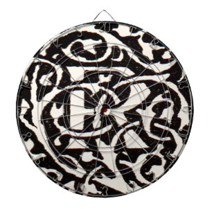 Vintage Monogramm R Art Nouveau Dartscheibe