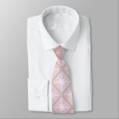 Vintage-Monogramm (Rosa) Krawatte (Gebunden)