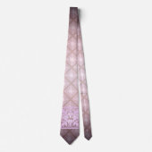 Vintage-Monogramm (Rosa) Krawatte (Vorderseite)