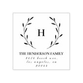 Vintage Monogramm-Rücksendeadresse Gummistempel (Prägung)