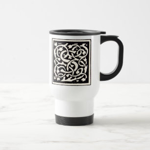Vintage Monogramm S Art Nouveau Buchstabe Reisebecher