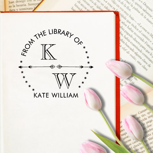 Vintage Monogramm-Selbstfärbung Permastempel