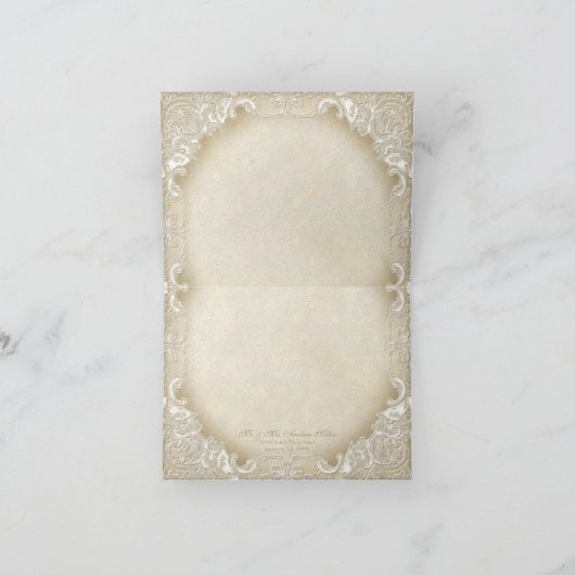 Vintage Monogramm-Spitze-barocker (Innenseite)