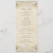 Vintage Monogramm-Spitze-barocker Menükarte (Rückseite)