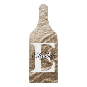 Vintage Monogramm-Typografie, vergoldetes Papier C Schneidebrett