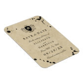 Vintage Monogramm- und Tintenfesthülle speichern d Magnet (Rechte Seite)