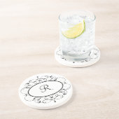 Vintage Monogramm-Untersetzer Untersetzer (Seite)