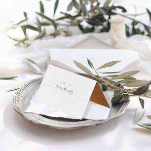 Vintage Monogramm   Verzierte Boho-Hochzeitsplatzk Visitenkarten