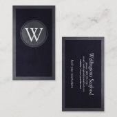 Vintage Monogramm Visitenkarte (Vorne/Hinten)